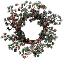 Krans lärkträd med kottar 45cm Festive