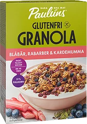 Blåbär Rabarbe Granola Glutenfri