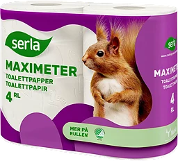 Toalettpapper Maximeter 4p Miljömärkt Serla