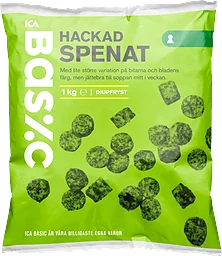 Spenat Hackad Fryst 1kg ICA Basic