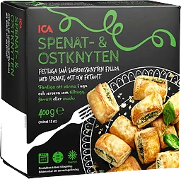 Spenat- & ostknyten Fryst 400g ICA