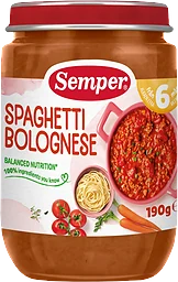 Barnmat Spaghetti Bolognese 6m Semper