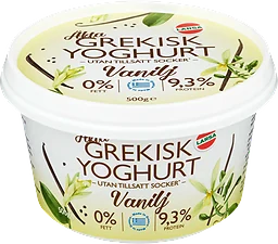 Yoghurt Äkta Grekisk Vanilj 0% 500g Larsa Foods
