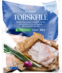 Torskfiléer Fryst 600g ICA