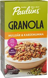Granola Mullbär & kardemumma 450g Paulúns