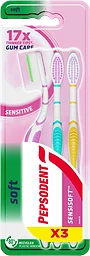 Tandborste Sensitive 3-p Pepsodent
