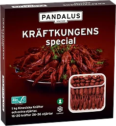 Kräftkungens special Fryst 1kg Pandalus