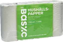 Hushållspapper 4-p Miljömärkt ICA Basic
