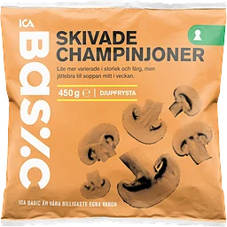 Skivade Champinjoner Fryst 450g ICA Basic