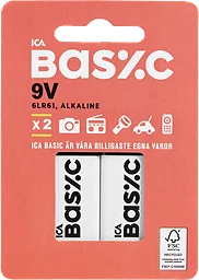 Batteri 9V/6LR61 2-p ICA Basic