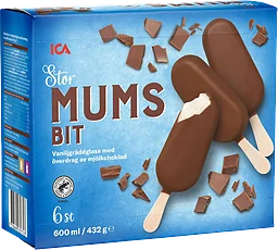 Glasspinnar Mumsbit choklad stor 6-p ICA