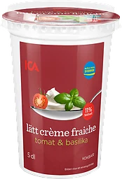 Lätt Crème Fraiche Tomat & Basilika 11% 5dl ICA