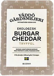 Hamburgerost Burgarcheddar Tryffel Svensk Eko 86g Väddö Gårdsmejeri