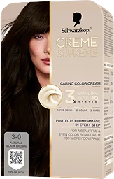 Hårfärg 3-0 Natural Black Brown 1-p Creme Supreme