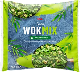 Grön wokmix Fryst 500g ICA