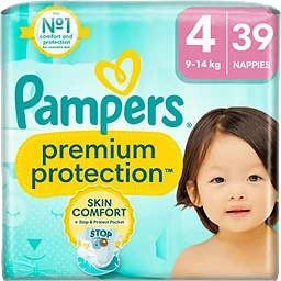 Blöjor Premium Protection Strl 4 9-14kg 39-p Pampers