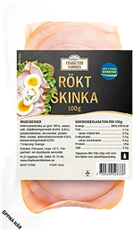 Skinka Rökt Tunna skivor 100g Charkuterifabriken