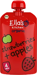 Jordgubb & äpplepuré Eko 4m 120g Ellas Kitchen