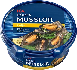 Musslor Rökta i olja 200g ICA