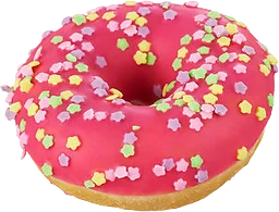 Mini Donut Pink Flowers 8-pack