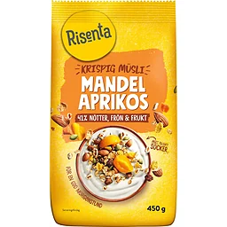 Krispig Müsli Mandel & Aprikos 450g Risenta