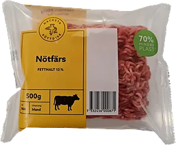 Nötfärs Färsk 12% 500g Hacksta Köttdisk