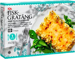 Fiskgratäng Skaldjurssås Fryst 350g ICA