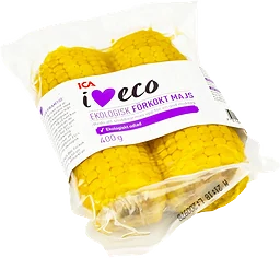 Förkokt majs 2-p 400g ICA I love eco