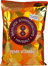 Räfflade Sötpotatischips Havssalt 125g Renée Voltaire