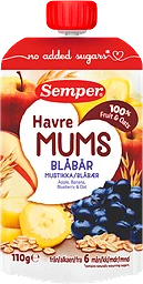 Fruktmums Blåbär Havre Från 6 Månader