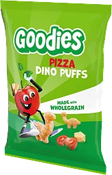 Barnsnacks Dino puffs pizza Från 3år 30g Goodies