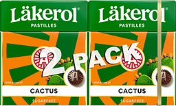 Halstabletter Cactus Sockerfri 2-p 50g Läkerol