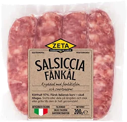 Färskkorv Salsiccia Fänkål 97% Kötthalt 200g Zeta