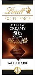 Mörk chokladkaka EXCELLENCE Mild & Cream 100g Lindt