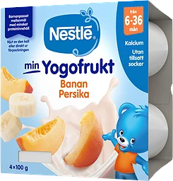 YogoFrukt Persika & banan 6 Mån 4-pack