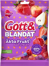 Godis Gott & Blandat Äkta Frukt Bär & Frukt 220g Malaco