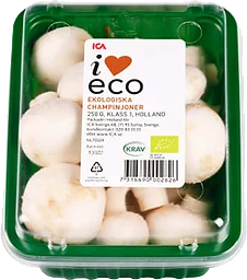 Champinjoner Ekologiska 250g KRAV Klass 1 ICA i love eco