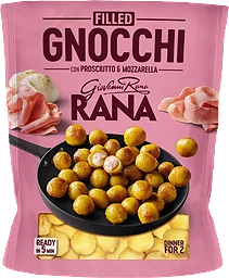 Fylld Gnocchi Skinka och Mozzarella Färsk