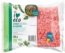 Blandfärs Färsk 50/50 21% 500g KRAV ICA I love eco