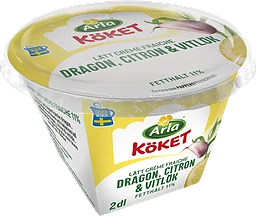 Crème fraiche Lätt Dragon Citron & Vitlök 11% 200ml Arla Köket®