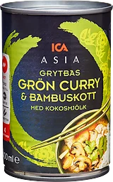 Grön curry & bambuskott Grytbas 400ml ICA Asia