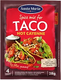 Taco Kryddmix Hot Cayenne 28g Santa Maria