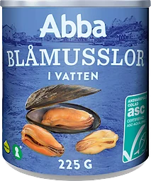Blåmusslor i Vatten 225g Abba