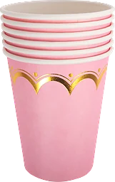 Mugg Rosa/Guldfolie 6-pack