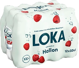 Vatten Kolsyrad Hallon 330ml 12-p Loka