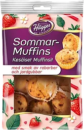 Sommarmuffins Rabarber Jordgubbar