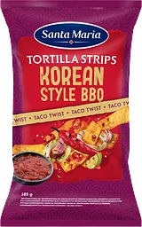 Tortilla Strips Korean Style BBQ 185g Santa Maria