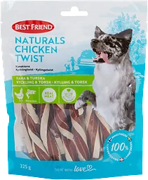 Hundtugg Naturals kycklingtwist 225 Gram Best friend