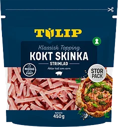 Skinka Kokt Strimlad 450g Tulip