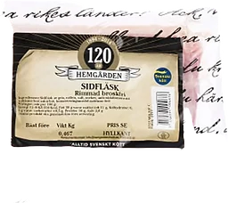 Sidfläsk Rimmad broskfri ca 470g Hemgården